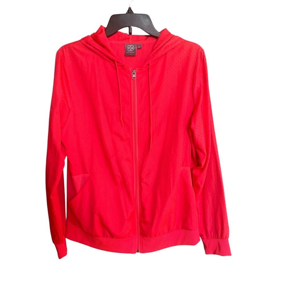 Daisy Fuentes Pink Zip Up Lightweight Vented Jacket Women’s Size Large L